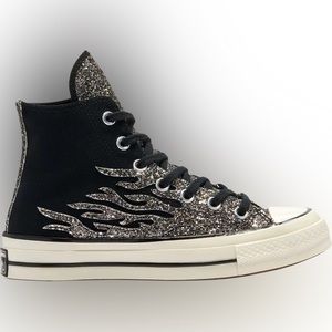 Converse Wmns Chuck 70 High 'Archival Glitter Flame - Black